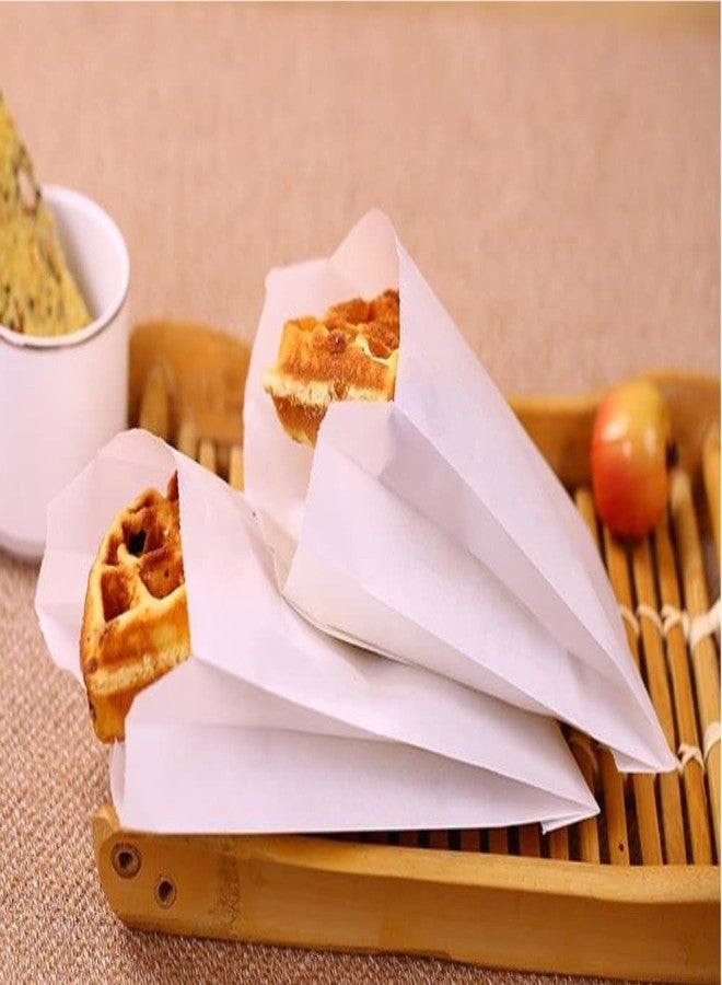 RANUR Butter or Parchment Paper Bags for Food Snack, Sandwich Pastry, Glassine, Wax Cookie, Size 13 cm X 28cm X 8 cm, L X H X W White Colour Pack of 100 - Image 5